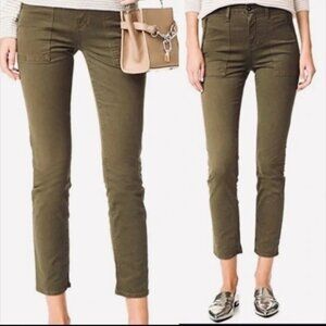AG Jeans The Kinsley‎ Utilitarian Skinny 26 Green Olive Cargo Zip Pockets